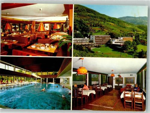 Sasbachwalden Sanatorium Kurkliniken Dr. Wagner mit Schwimmbad Fotograf Müller