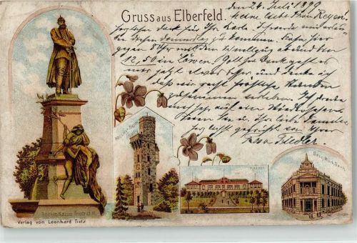 Elberfeld Denkmal Kaiser Friedrich II Turm Haardt Bergisch Märkische Bank