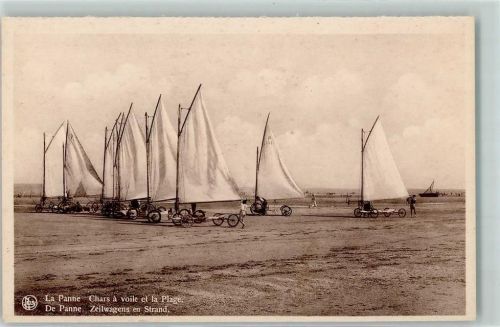 De Panne Zeilwagen Strand Segel