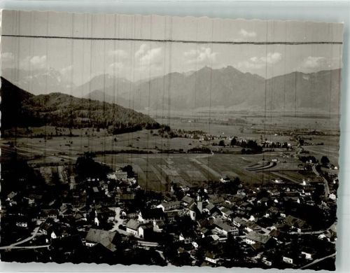 82441 W8115 Ohlstadt FOTO KEINE AK Fliegeraufnahme Ort handschriftlich Foto Original aus Archiv eines Ansichtskartenverlags