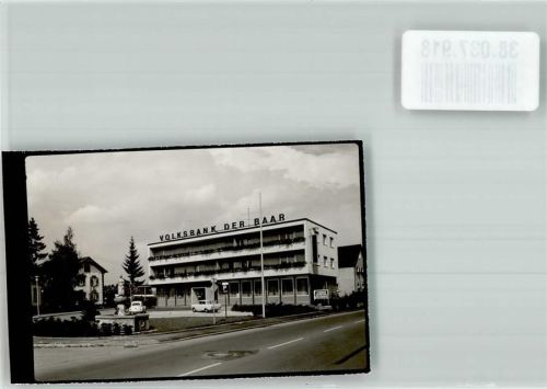 Hüfingen Volksbank d. Baar VW Käfer Ort handschriftlich Foto Original aus Archiv eines Ansichtskartenverlages
