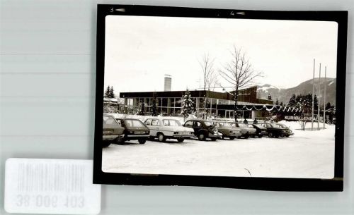 Bad Wiessee Winter Auto Kurhallen Ort handschriftlich Foto Original aus Archiv eines Ansichtskartenverlags