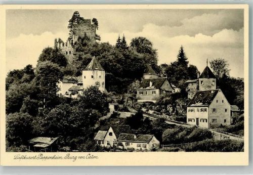 Pappenheim Burg Pappenheim oberhalb des Ortes