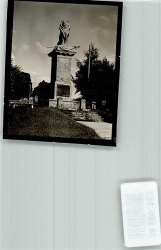 Waakirchen Denkmal Löwe Ort handschriftlich Foto Original aus Archiv eines Ansichtskartenverlags