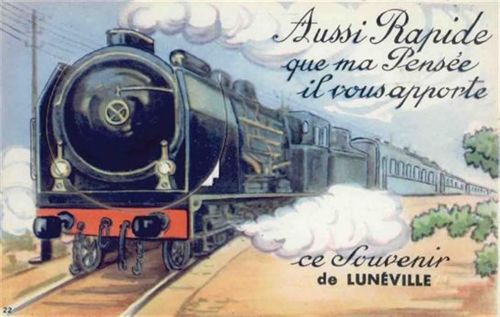 Luneville Lunéville (Frankreich) Leporello, Eisenbahn I-II
