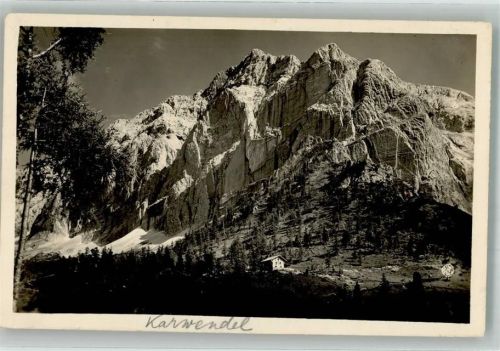 Hallerangerhaus 1927 Foto AK Karwendel Hüttenstempel