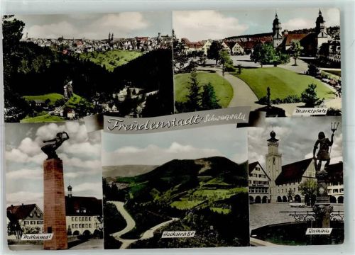 Freudenstadt Mahnmal Rathaus Brunnen Marktplatz Hochstrasse