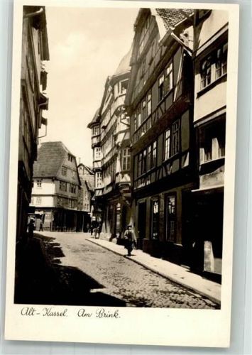 Kassel Gasse Am Brink Serie Alt-Kassel Nr. 14 Verlag Bruno Hansmann Vorkriegsaufnahme