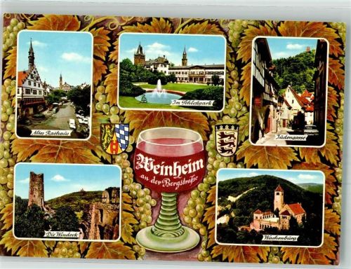 Weinheim Altes Rathaus Schlosspark Judengasse Burg Windeck Wachenburg