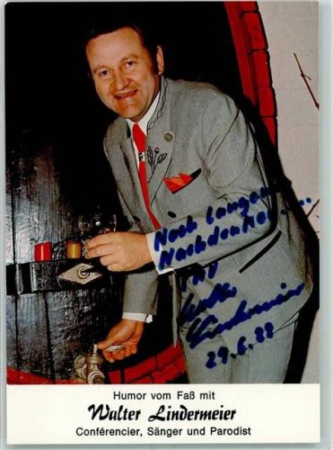 Walter Lindermeier Autogramm origin. Unterschrift