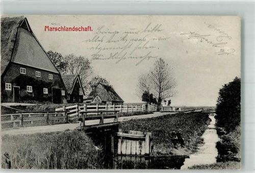Wacken 1908 Marschlandschaft Ort lt. Stempel
