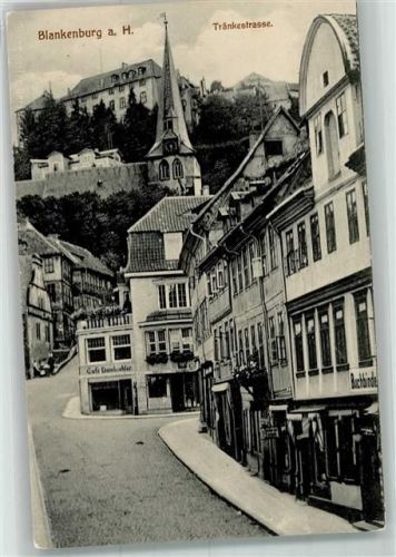 Blankenburg Tränkestraße mit Bergkirche St. Bartholomäus und Schloss Verlag Lederbogen