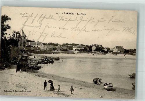 Larmor-Plage 1914 Schwimmbad Strand Feldpost WK I 1.K.s. Armeekorps