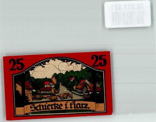 Schierke 1921 Gutschein über 25 Pfennig Goethe's Faust Dorfstraße