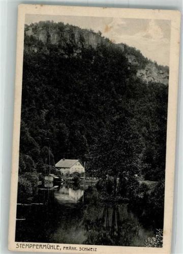 Stempfermühle 1915 Wassermühle an der Wiesent Feldpost WK I