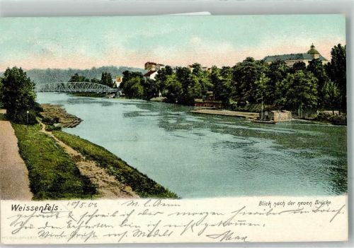 Weißenfels 1906 mit Saalebrücke und Schloss Neu-Augustusburg Verlag Zieher, Ottmar