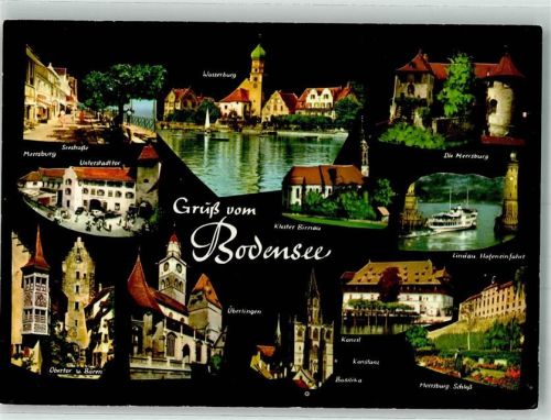 Meersburg Seestraße Unterstadttor Obertor und Bären Schloss Kloster Birnau Konstanz Konzilgebäude Basilika Lindau Hafeneinfahrt
