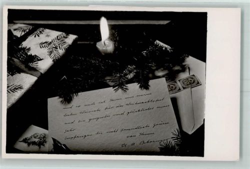 Briefmarken Brief Advent Stilleben AK