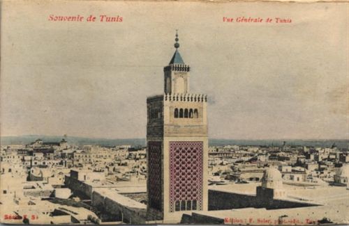 Tunis doppelt nicht benutzen Tunis (Tunesien) Leporello II- (minimaler Einriss)