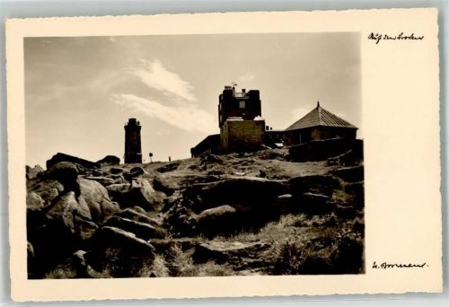 Brocken 1934 Brocken-Hotel und Turm Fotograf Bornemann