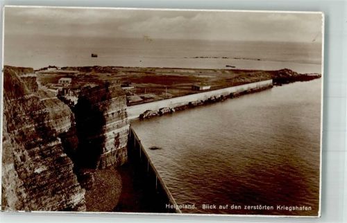 Helgoland 1923 zerstörter Kriegs- Hafen