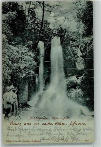 Bad Schandau 1899 Lichtenhainer Wasserfall Sächsische Schweiz