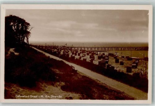 Graal-Müritz 1928 Strand mit Seebrücke Verlag Simonsen 32647