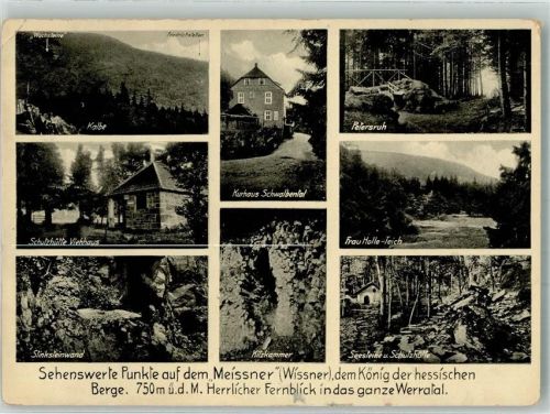 Hessisch Lichtenau Gasthaus Kurhaus Schwalbental Schutzhütte Viehaus Bahnpost Hannover Zug 890