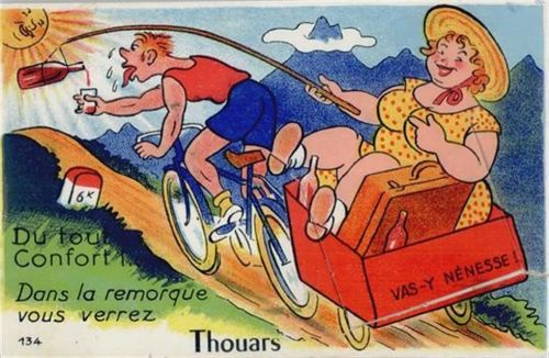 Thouars Thouars (Frankreich) Leporello, Fahrrad II (Stauchung, minimale Einriss)
