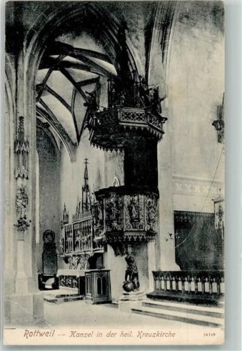 Rottweil 1930 Kreuz- Kirche Kanzel