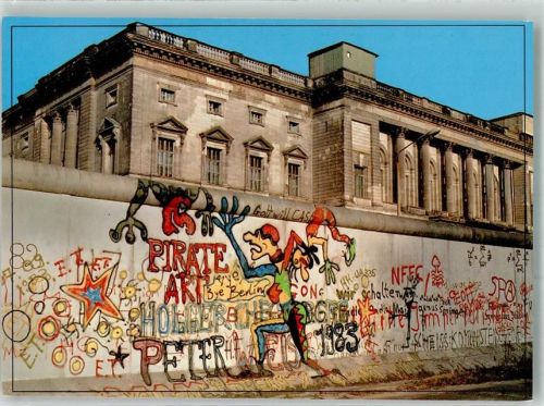 10115 W1000 Kreuzberg Foto AK Grenze Mauer Graffity Kochstrasse