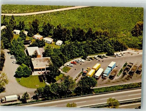 Burgau Fliegeraufnahme Autobahn- Tankstelle mit Erfrischungsdienst Burgauer See