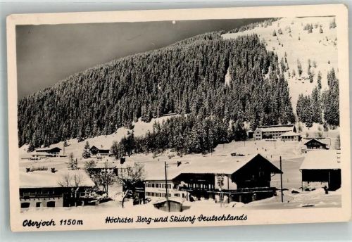 Oberjoch 1951 Hotel Sportjugenderholungsheim Berghaus Iseler Notopfermarke Berlin