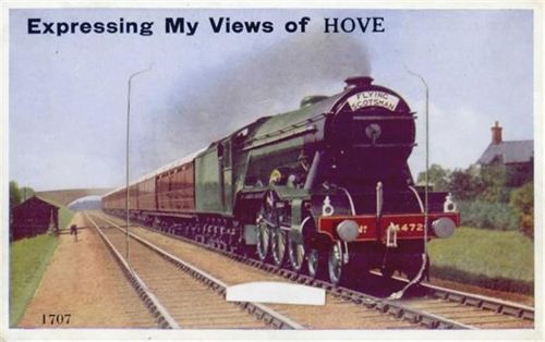 Hove Hove (Großbritannien) Leporello Eisenbahn Flying Scotsman II (kleine Einrisse bei Leporello-Abdeckung)