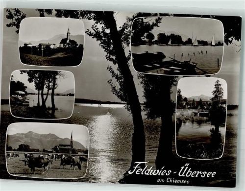 Feldwies und Übersee am Chiemsee St. Nikolaus Kirche Sonnenuntergang