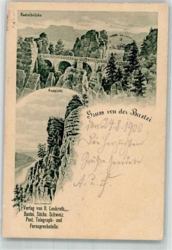 Bastei 1900 Basteibrücke
