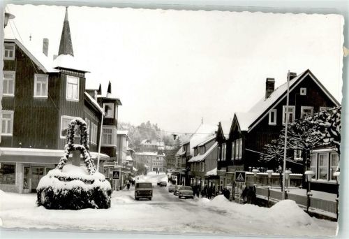 Braunlage Winter Elbingeröder StrasseFoto Original aus Archiv eines Ansichtskartenverlages