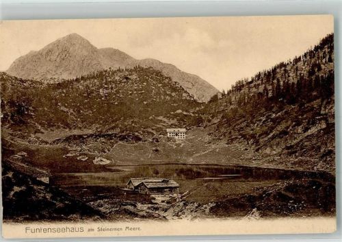 Berchtesgaden 1908 Funtenseehaus Steinernes Meer Hüttenstempel