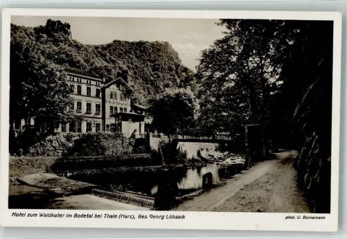 Thale 1938 Hotel zum Waldkater im Bodetal Fotograf Bornemann