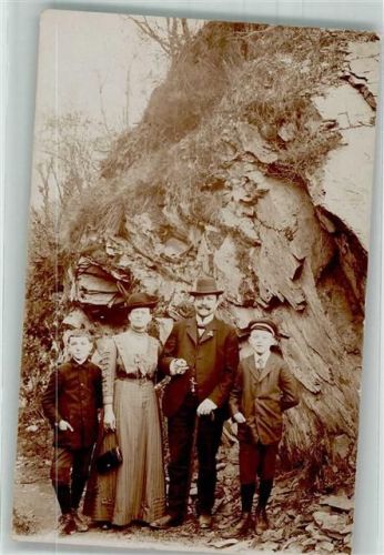 Cochem 1914 Familienportrait Ort lt. Stempel