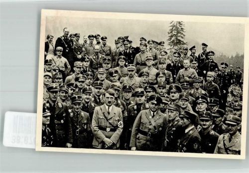 Berchtesgaden 1933 Sammelbild Der Führer mit SA SS und Stahlhelm bei der Reichsführertagung Album Nr. 8 Deutschland erwacht Nr. 187