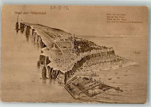 Helgoland 1913 Vogelschau