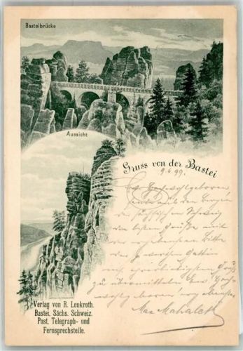 Bastei 1899 Basteibrücke