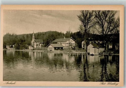 Ambach Panorama des Ortes mit Muttergotteskapelle Fotograf Wörsching