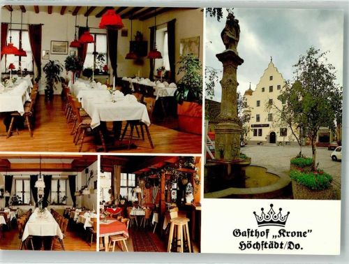 Höchstädt Gasthaus Krone Denkmal Brunnen