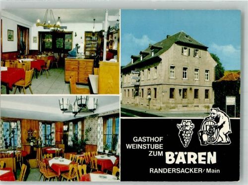 97236 W8701 Randersacker Foto AK Gasthaus zum Bären