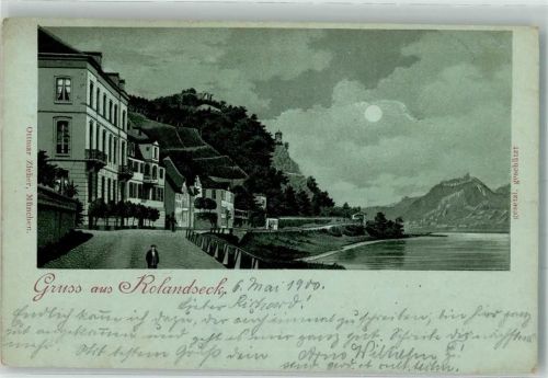 Rolandseck 1900 Mondschein