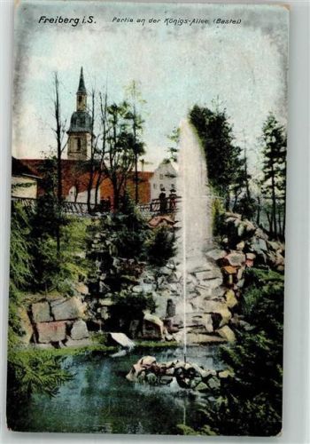 Freiberg 1898 Bahnpost -Reichenbach Zug 1009 Königsallee