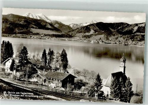 83703 W8184 Gmund a. Tegernsee Foto AK Kirche St. Quirin am Tegernsee