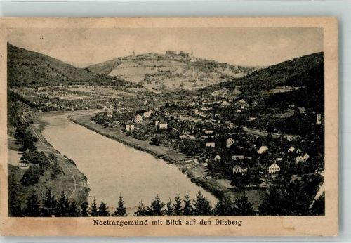Neckargemünd Blick auf den Dilsberg Foto AK